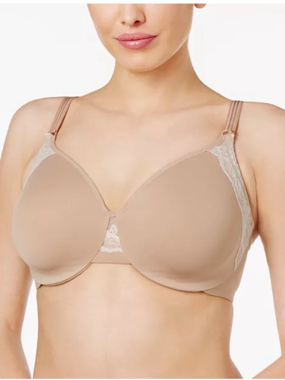 Olga Cloud 9 Full Figure Lace Trim Minimizer Bra